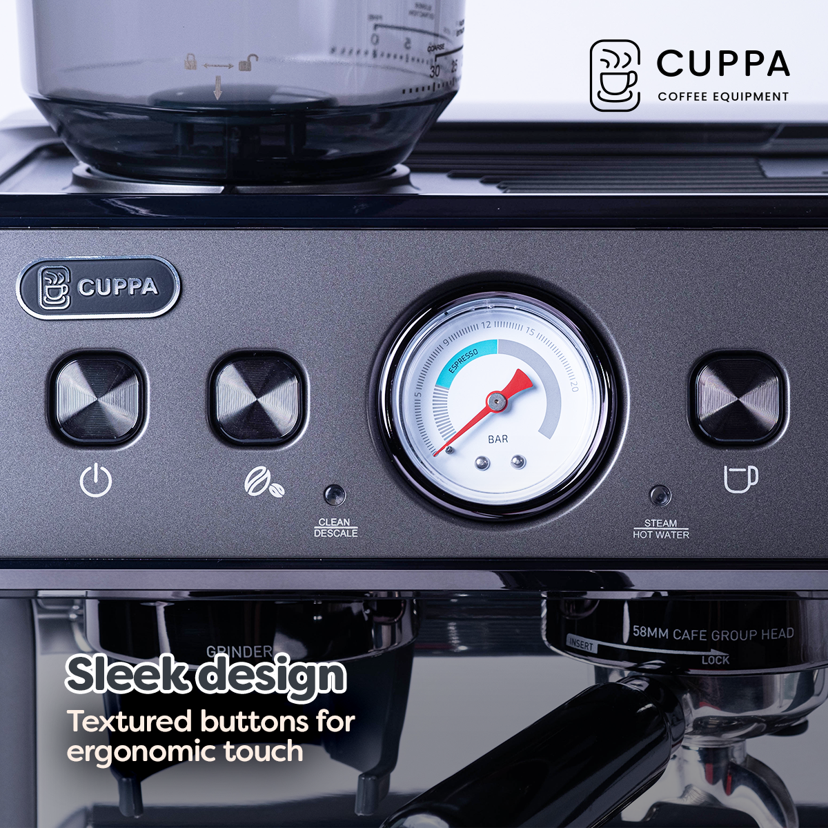 Barista Pro Dual Boiler Espresso Machine with Conical Burr Grinder