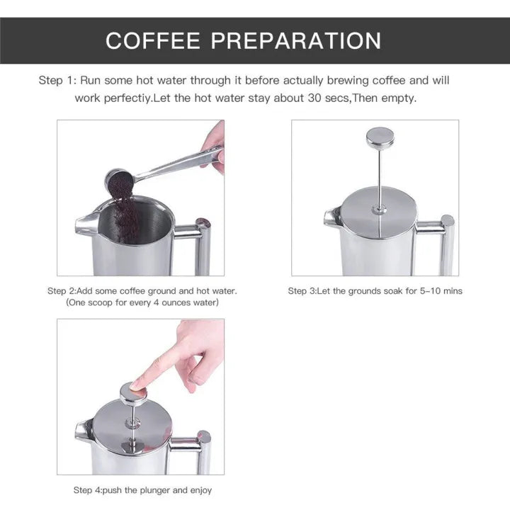 Stainless Steel French Press Pot 700mL