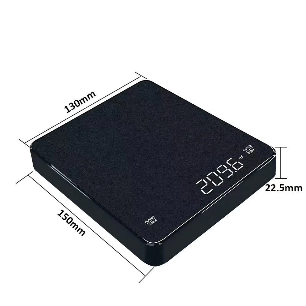 Rechargeable Digital Coffee Scale with Automatic Timer