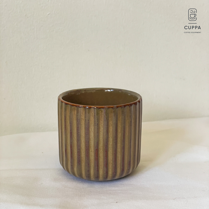 Cuppa Brown Ceramic Ribbed Cup - 180mL