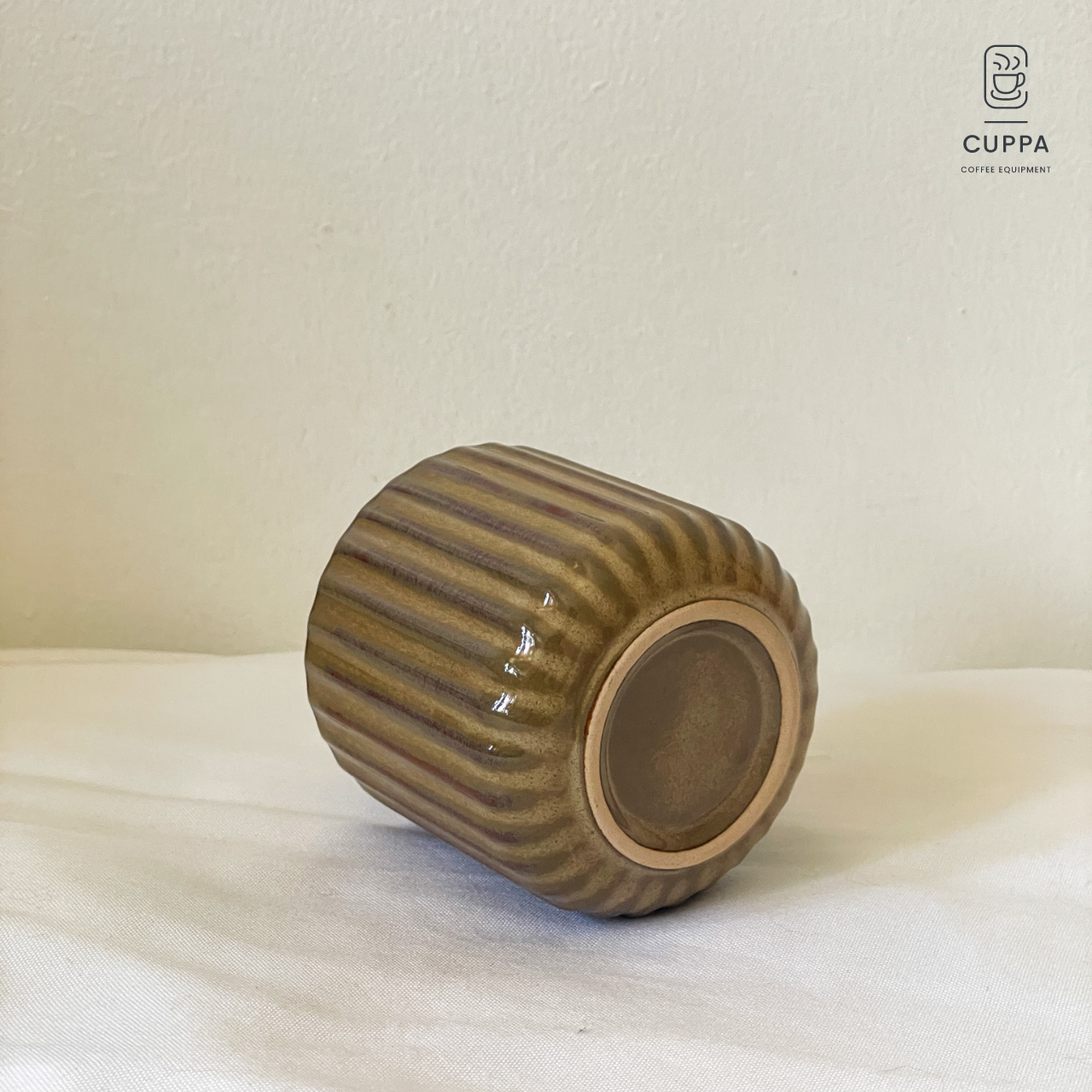 Cuppa Brown Ceramic Ribbed Cup - 180mL