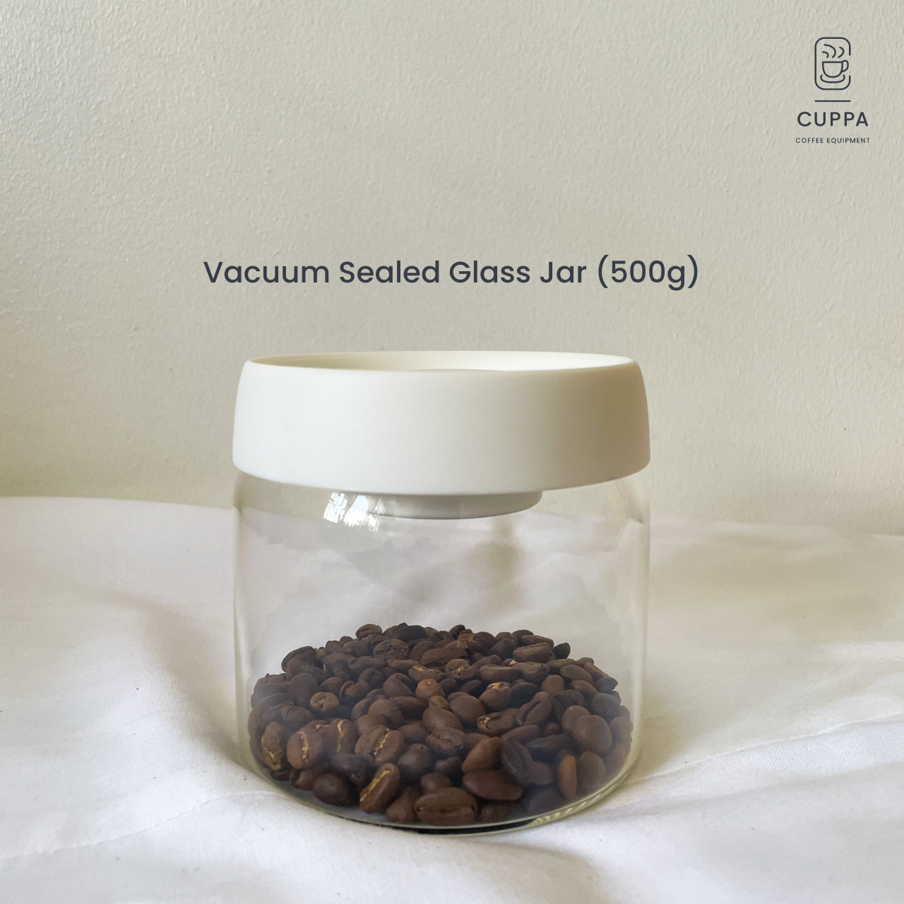 Cuppa Vacuum Sealed Glass Jar 500g 950g 1250g