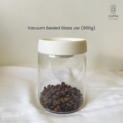 Cuppa Vacuum Sealed Glass Jar 500g 950g 1250g